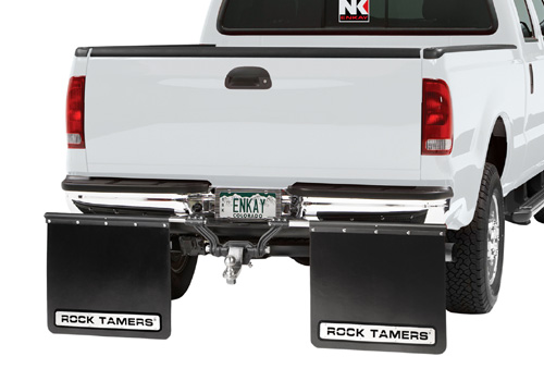Rock Tamer 2" Reciever Hitch Mount Mud Flap System - Click Image to Close